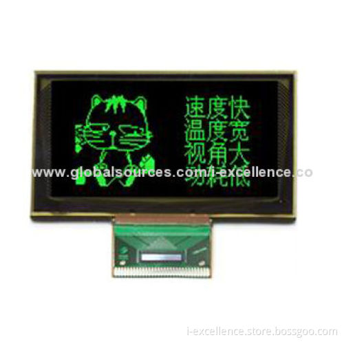 OLED Display Module in Green with 128 x 64-dot Dot-matrix and 2.7-inch Diagonal Size of A/ANew